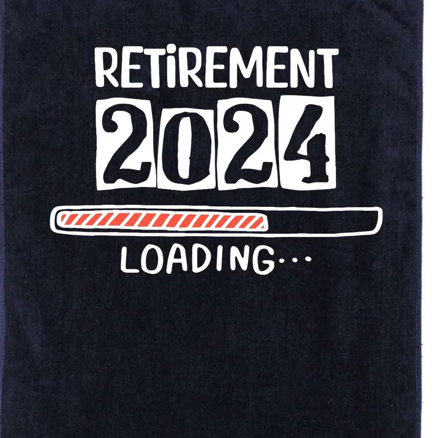 Funny Retirement 2024 Loading Countdown In Progress Platinum Collection Golf Towel