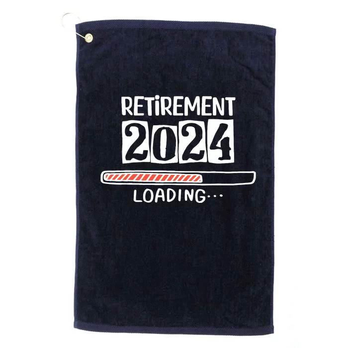 Funny Retirement 2024 Loading Countdown In Progress Platinum Collection Golf Towel