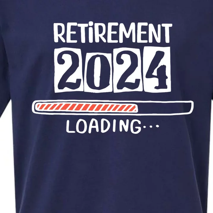 Funny Retirement 2024 Loading Countdown In Progress Sueded Cloud Jersey T-Shirt