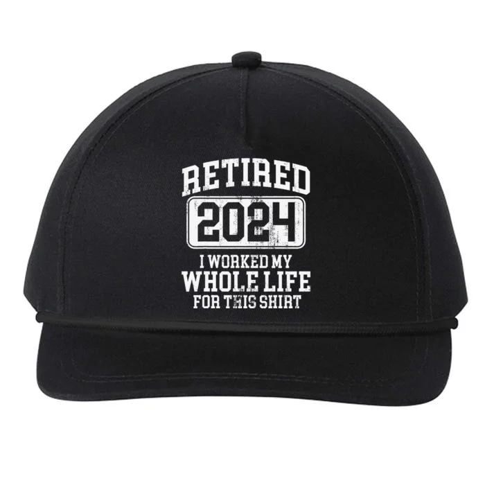 Funny Retired 2024 Retirement Snapback Five-Panel Rope Hat