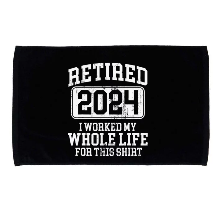 Funny Retired 2024 Retirement Microfiber Hand Towel