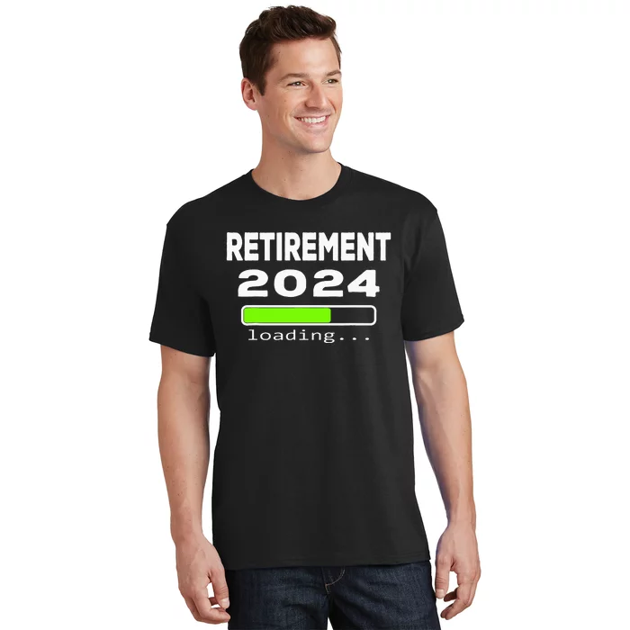 Funny Retirement 2024 loading Retired Countdown T-Shirt