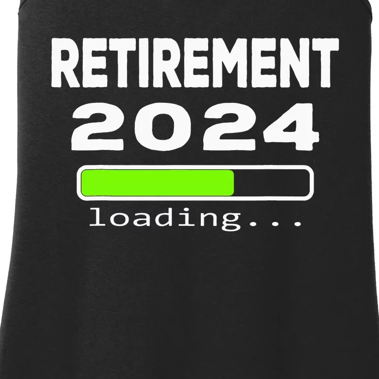 Funny Retirement 2024 loading Retired Countdown Ladies Essential Tank