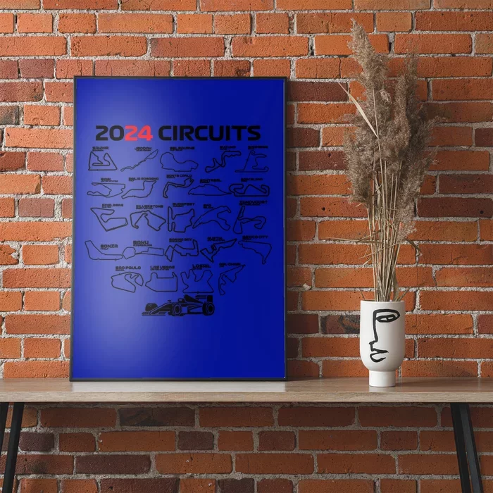 Formula Racing 2024 Circuits Race Car Formula Racing Gift Poster