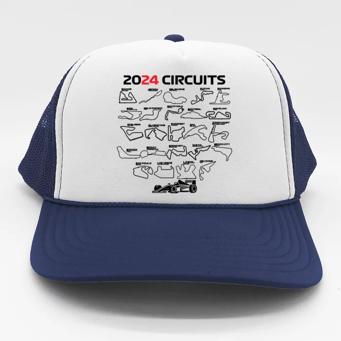 Formula Racing 2024 Circuits Race Car Formula Racing Gift Trucker Hat