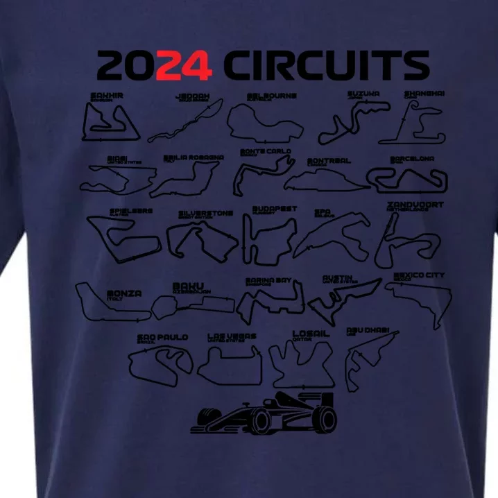 Formula Racing 2024 Circuits Race Car Formula Racing Gift Sueded Cloud Jersey T-Shirt