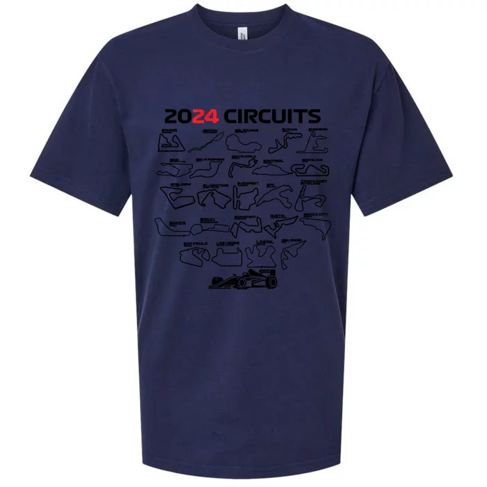 Formula Racing 2024 Circuits Race Car Formula Racing Gift Sueded Cloud Jersey T-Shirt