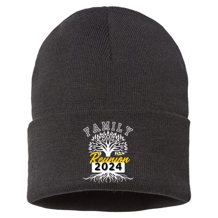 Family Reunion 2024 Attend Meeting Group Vintage Sustainable Knit Beanie