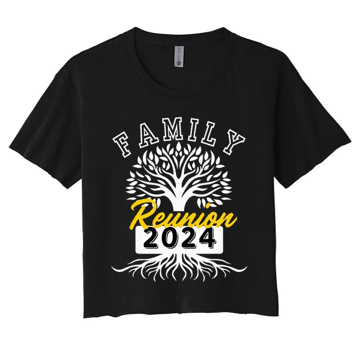 Family Reunion 2024 Attend Meeting Group Vintage Women's Crop Top Tee