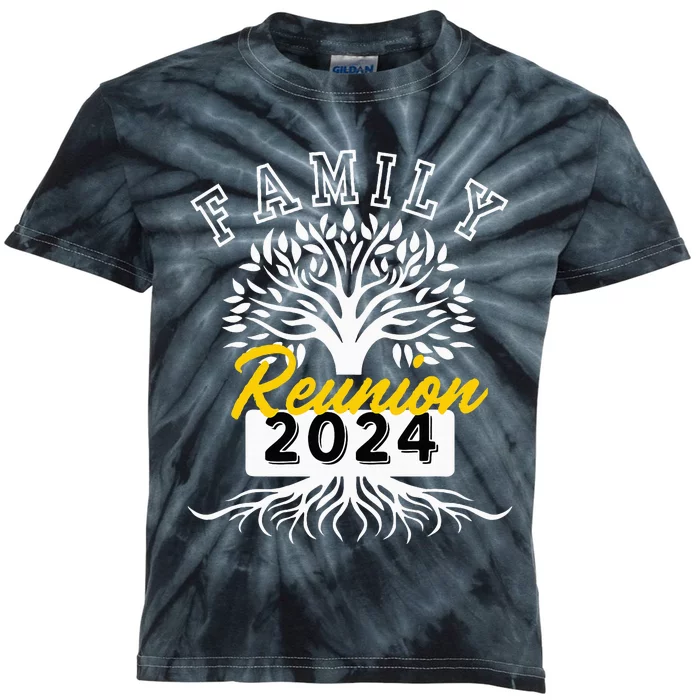 Family Reunion 2024 Attend Meeting Group Vintage Kids Tie-Dye T-Shirt