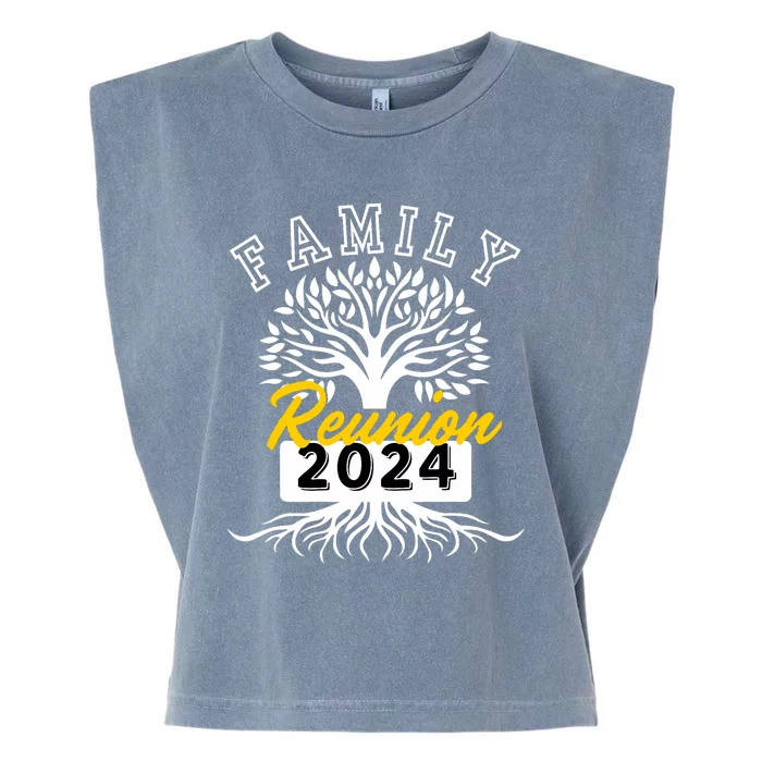 Family Reunion 2024 Attend Meeting Group Vintage Garment-Dyed Women's Muscle Tee