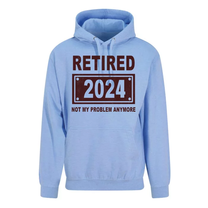 Funny Retired 2024 Not My Problem Anymore Unisex Surf Hoodie