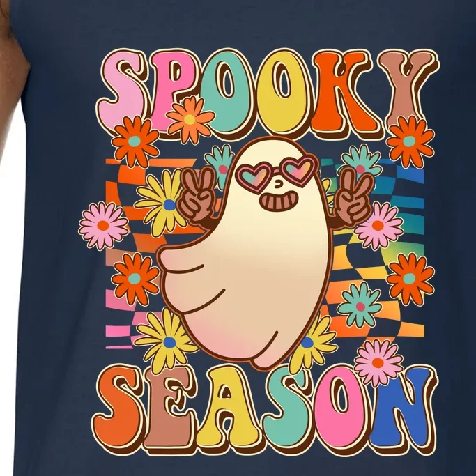 Funny Retro 60s Halloween Spooky Season Hippie Ghost Comfort Colors® Tank Top