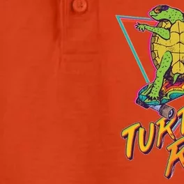 Funny Retro 80's Turtley Rad Skateboarding Turtle Dry Zone Grid Performance Polo