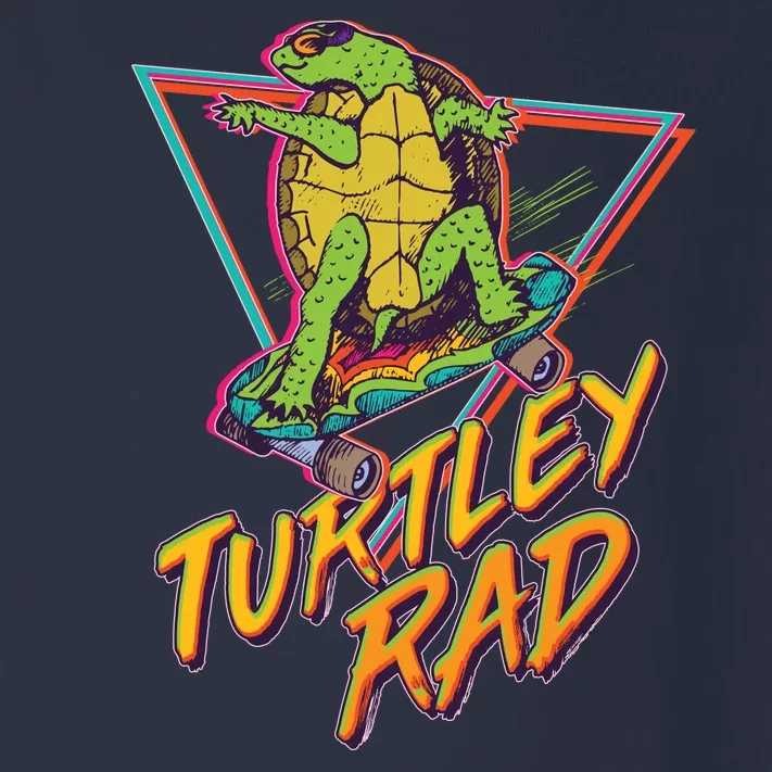 Funny Retro 80's Turtley Rad Skateboarding Turtle Toddler Long Sleeve Shirt