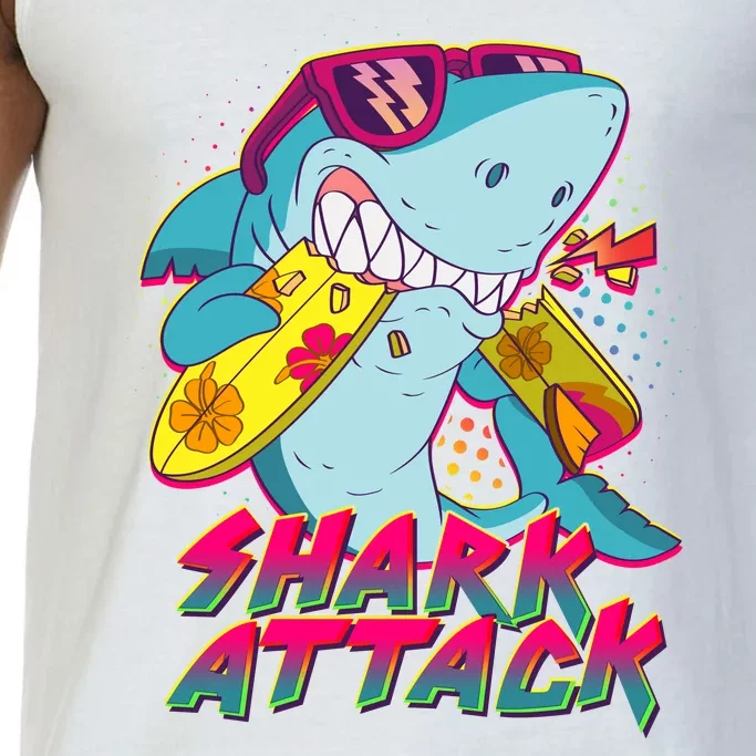 Funny Retro 80s Shark Attack Comfort Colors® Tank Top