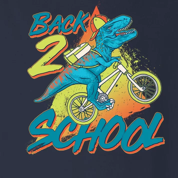 Funny Retro 80's 90's Back To 2 School TRex Dinosaur Bike Toddler Long Sleeve Shirt