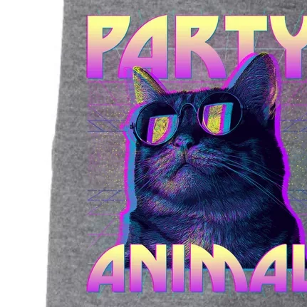 Funny Retro 80s Eighties Party Animal Cat Doggie 3-End Fleece Hoodie