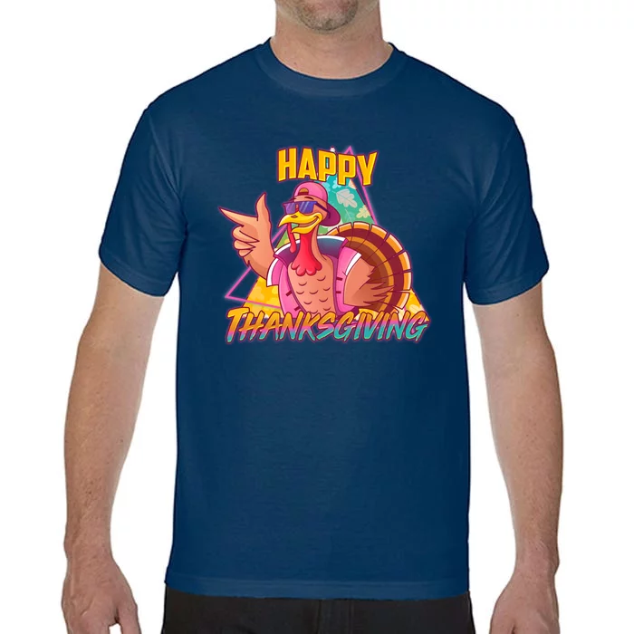 Funny Retro 80s 90s Thanksgiving Turkey Comfort Colors T-Shirt