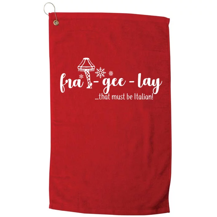 FRA-GEE-LAY That Must Be Italian Platinum Collection Golf Towel