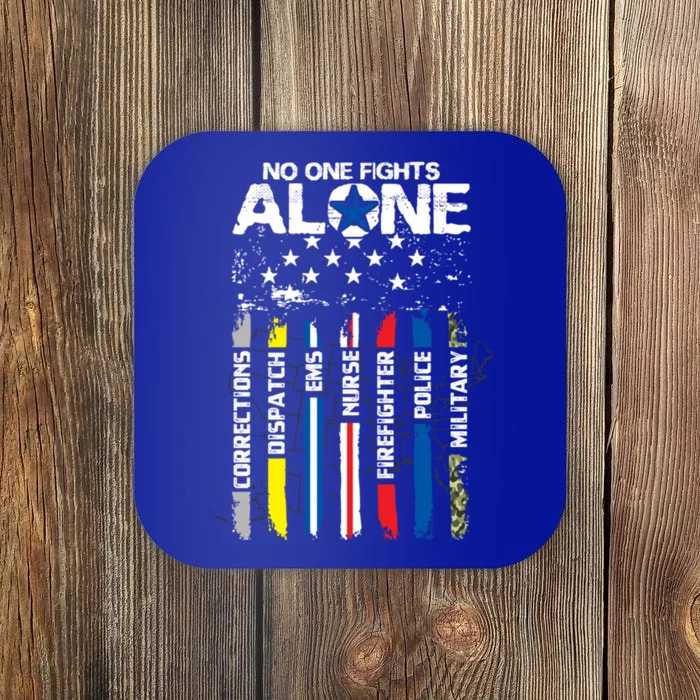 First Responders American Thin Line Police Fire Military Ems Gift Coaster