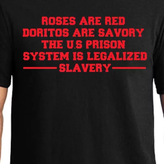 Funny Roses Are Red Doritos Are Savory The US Prison Costume Roses Are Red Funny Pajama Set