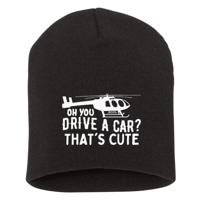 Funny Rotocraft Aviation Helicopter Pilot Short Acrylic Beanie