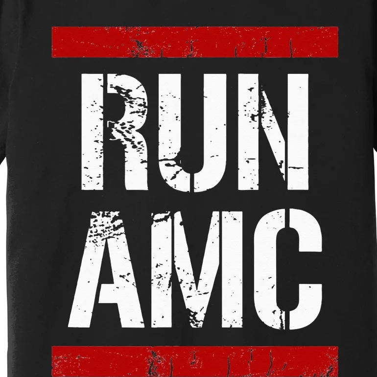 Funny Run AMC Stock Meme Crypto Premium T-Shirt