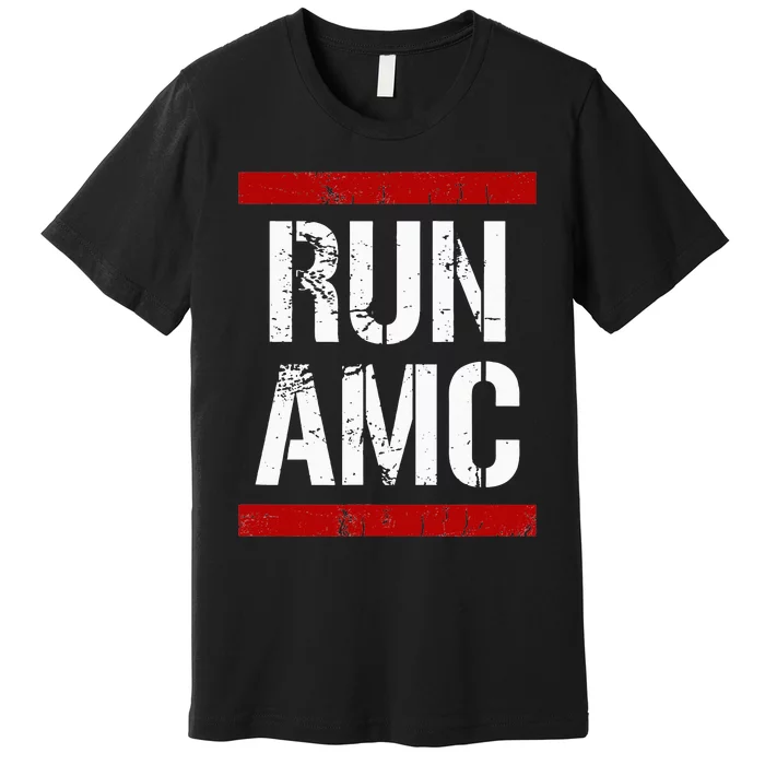 Funny Run AMC Stock Meme Crypto Premium T-Shirt