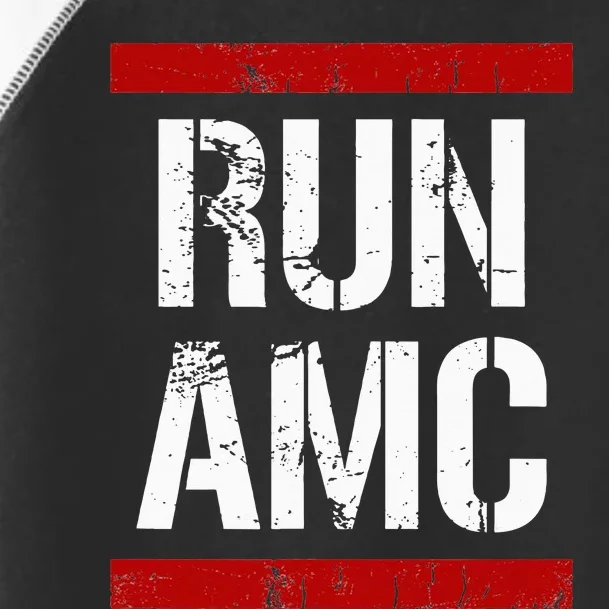 Funny Run AMC Stock Meme Crypto Toddler Fine Jersey T-Shirt