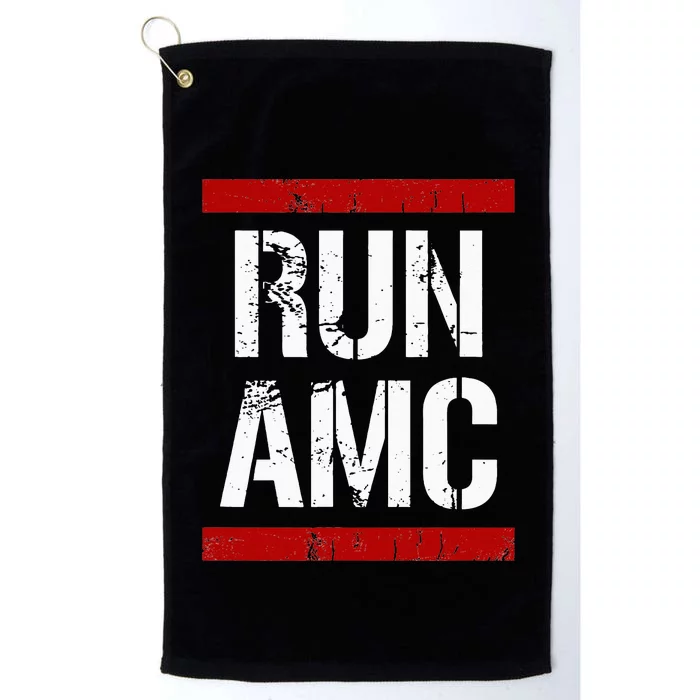 Funny Run AMC Stock Meme Crypto Platinum Collection Golf Towel