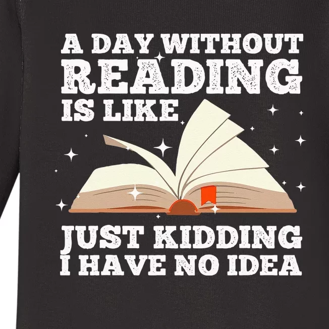 Funny Reading Art For Wo Reading Book Lover Bookworm Baby Long Sleeve Bodysuit