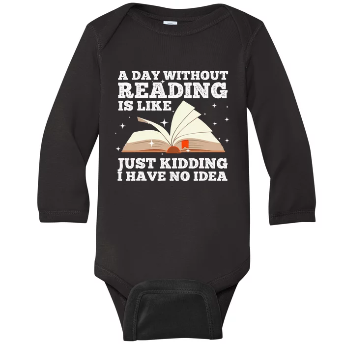 Funny Reading Art For Wo Reading Book Lover Bookworm Baby Long Sleeve Bodysuit