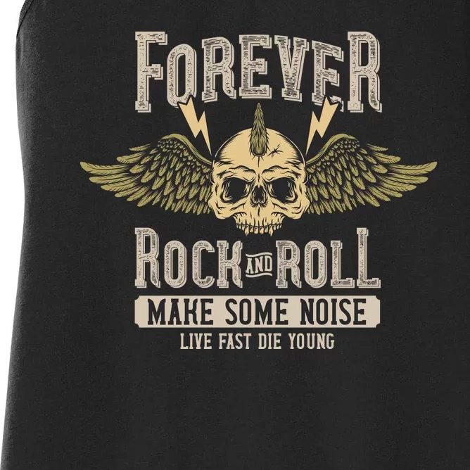 Forever Rock And Roll Women's Racerback Tank