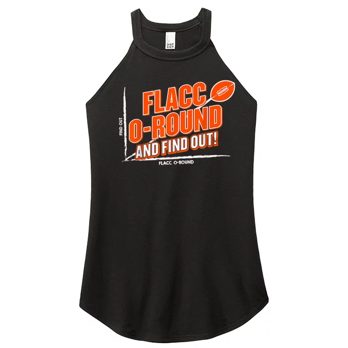 Flacc Round And Find It Out Funny Women’s Perfect Tri Rocker Tank