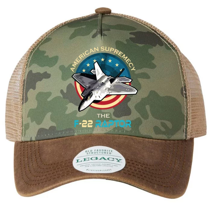 F22 Raptor American Patriotic Fighter Jet 4th Of July Flag Legacy Tie Dye Trucker Hat