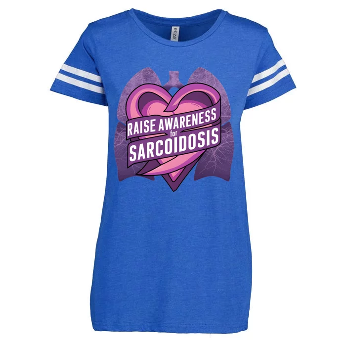 Funny Raise Awareness For Sarcoidosis Purple Awareness Month Great Gift Enza Ladies Jersey Football T-Shirt