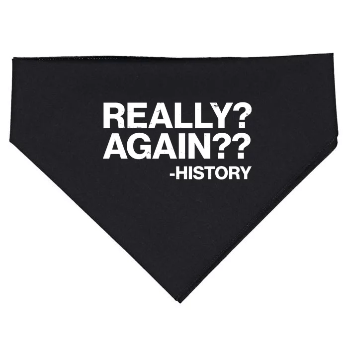 Funny Really Again History USA-Made Doggie Bandana