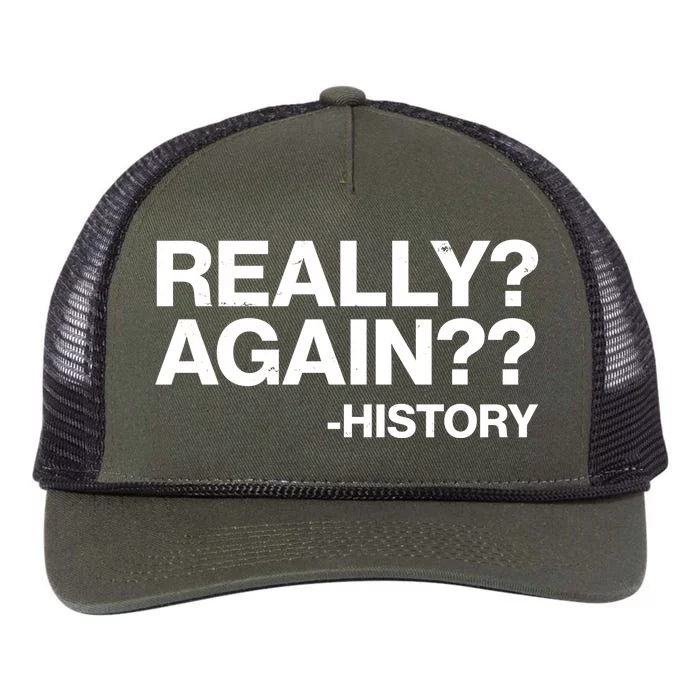 Funny Really Again History Retro Rope Trucker Hat Cap