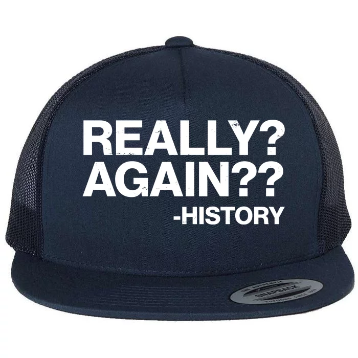 Funny Really Again History Flat Bill Trucker Hat