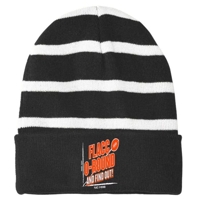 Flacc Round And Find It Out Striped Beanie with Solid Band