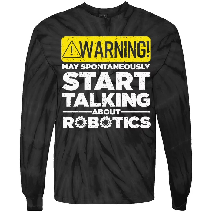 Funny Robotics Art For Women Robotics Engineer Robots Tie-Dye Long Sleeve Shirt