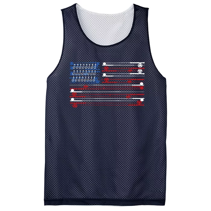 Fishing Rods American Flag Mesh Reversible Basketball Jersey Tank