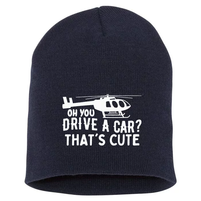 Funny Rotocraft Aviation Helicopter Pilot Short Acrylic Beanie