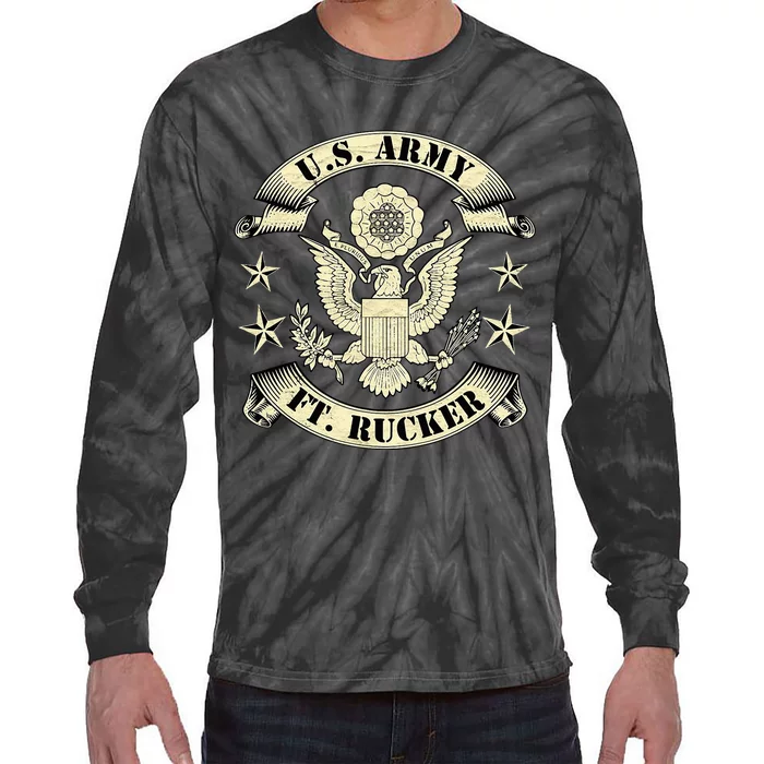 Fort Rucker Alabama Ft Rucker Al Army Aviation Vintage Gifts Tie-Dye Long Sleeve Shirt