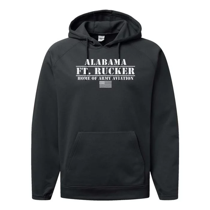 Fort Rucker Army Base Alabama Home Of Army Aviation Performance Fleece Hoodie