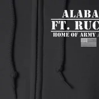 Fort Rucker Army Base Alabama Home Of Army Aviation Full Zip Hoodie