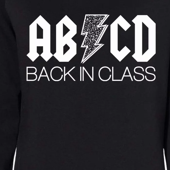 Funny Rocker ABCD Back In Class Back To School Womens California Wash Sweatshirt