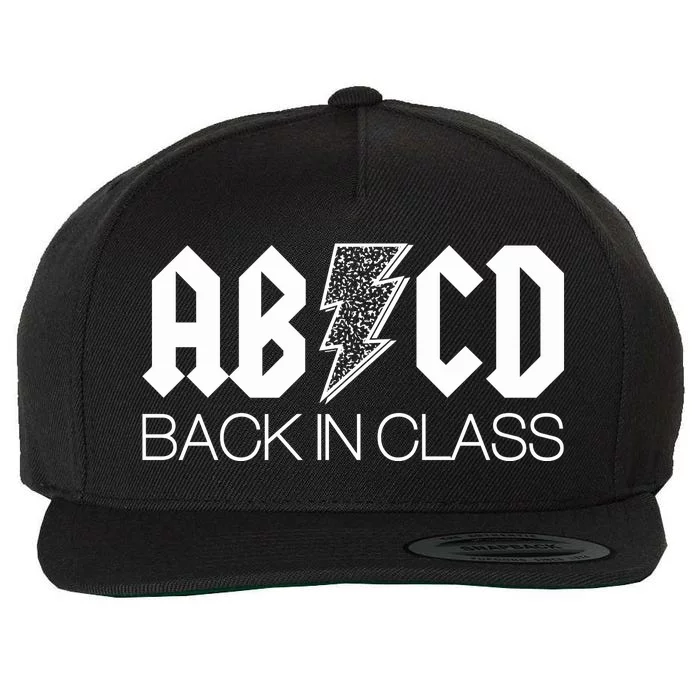 Funny Rocker ABCD Back In Class Back To School Wool Snapback Cap