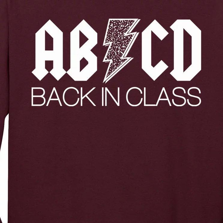 Funny Rocker ABCD Back In Class Back To School Tall Long Sleeve T-Shirt